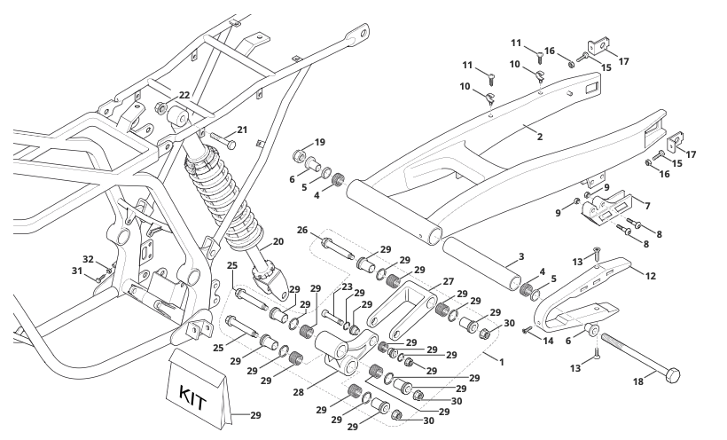 3l1WENPavo_2 - Swingarm (CABALLERO 125-200 LIQUID COOLED MY 2008 : 2009 - REGOLARITà COMPETIZIONE - MOTARD COMPETIZIONE).png